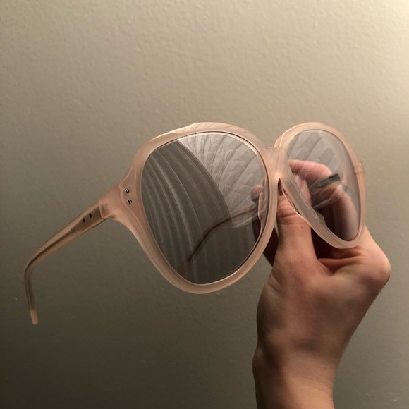 Acne Studios Pink/Grey Aviator Sunglasses - Picture 3 of 6